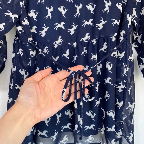 Speechless Babydoll Horse Print Top - Picture 4 of 7